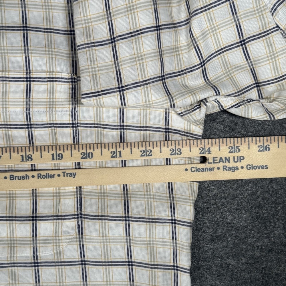 Vintage Burberry London Shirt Men Medium Nova Check Beige Black Plaid Button Up - Picture 7 of 10